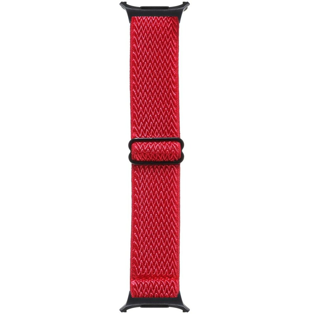 Elastische solo loop nylon bandje - Rood - Samsung Galaxy Watch 8 - 40mm / 44mm