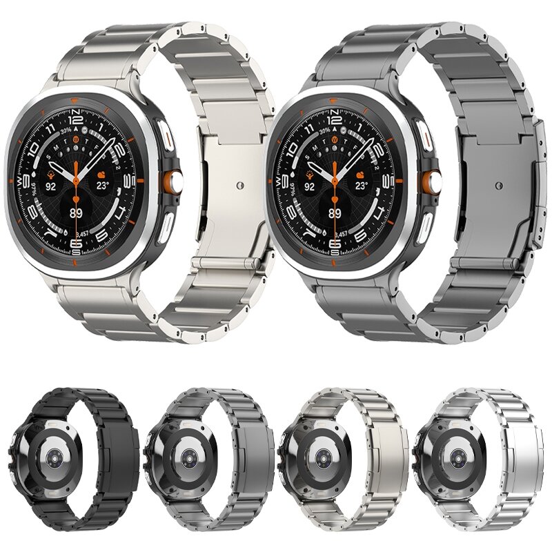 Titanium band - Zwart - Samsung Galaxy Watch 8 - 40mm / 44mm