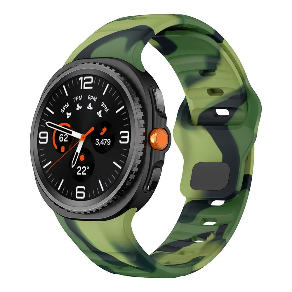 Wave siliconen band - Camouflage groen - Samsung Galaxy Watch 8 - 40mm / 44mm
