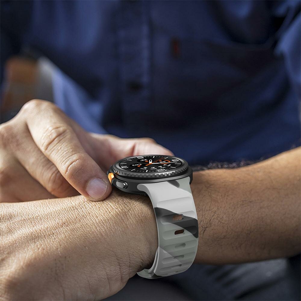 Wave siliconen band - Camouflage grijs - Samsung Galaxy Watch 8 - 40mm / 44mm