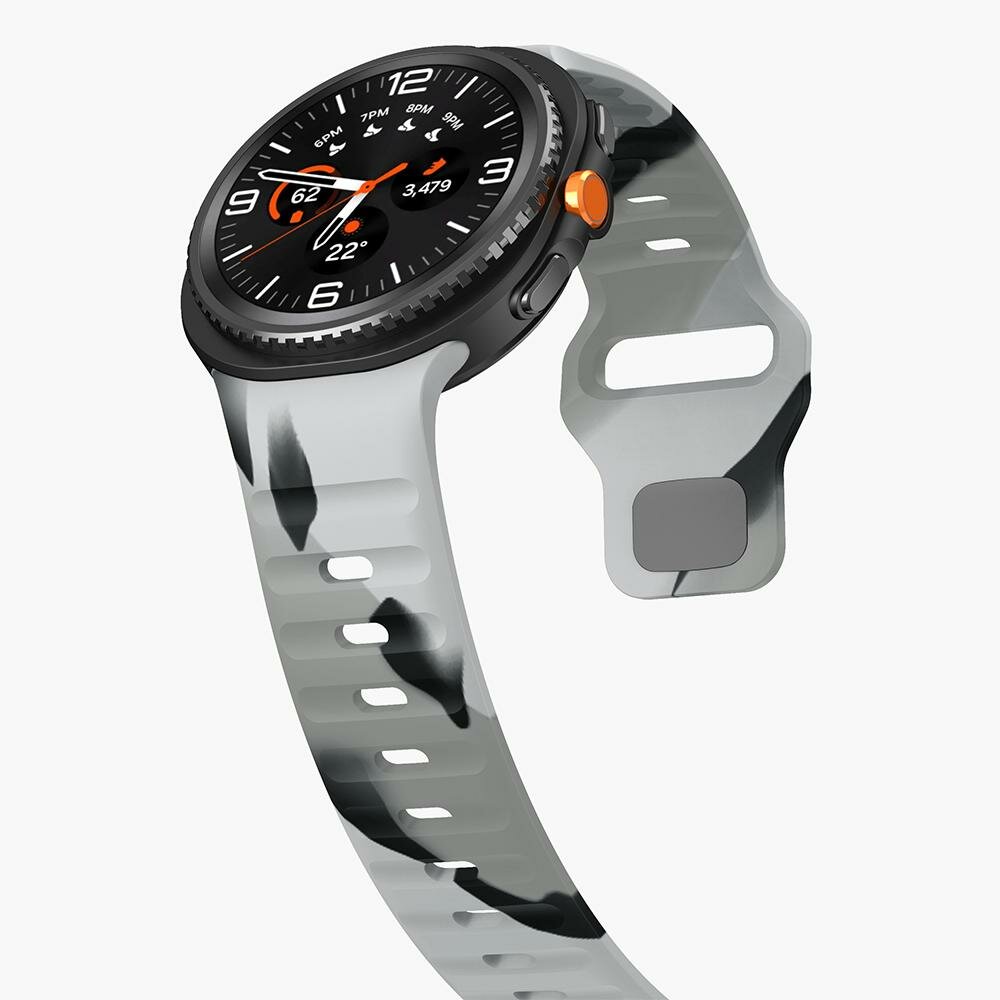Wave siliconen band - Camouflage grijs - Samsung Galaxy Watch 8 - 40mm / 44mm