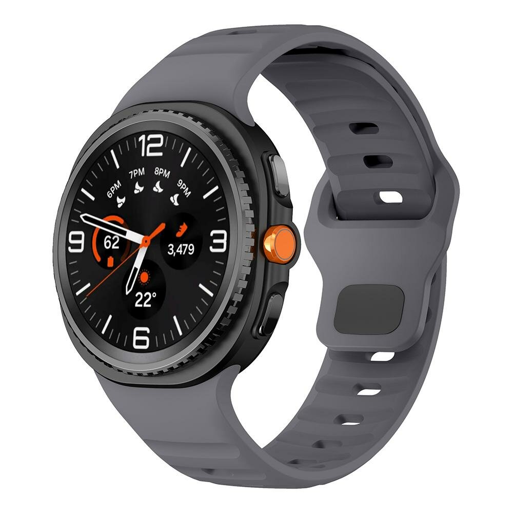 Wave siliconen band - Grijs - Samsung Galaxy Watch 8 - 40mm / 44mm