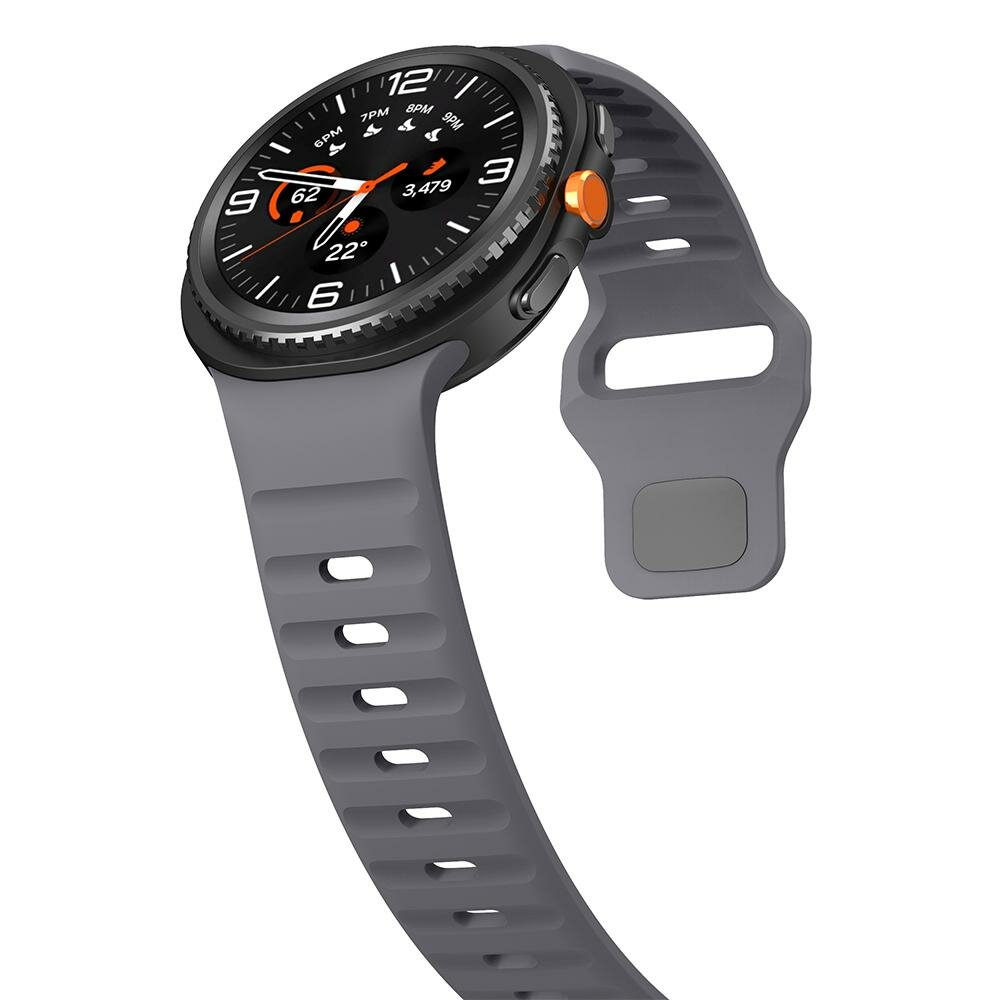 Wave siliconen band - Grijs - Samsung Galaxy Watch 8 - 40mm / 44mm