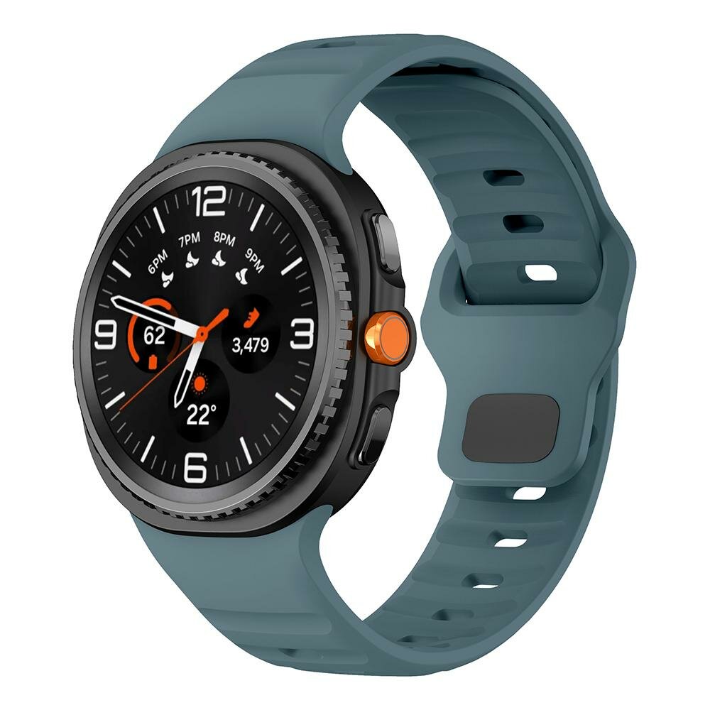 Wave siliconen band - Grijsblauw - Samsung Galaxy Watch 8 - 40mm / 44mm