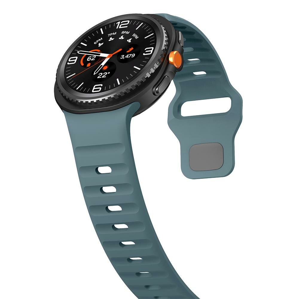 Wave siliconen band - Grijsblauw - Samsung Galaxy Watch 8 - 40mm / 44mm