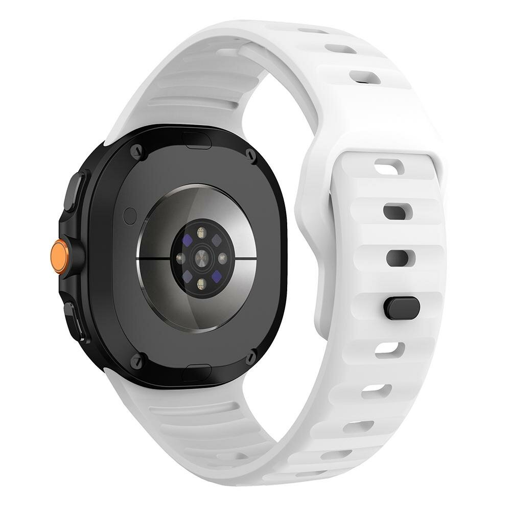 Wave siliconen band - Wit - Samsung Galaxy Watch 8 - 40mm / 44mm