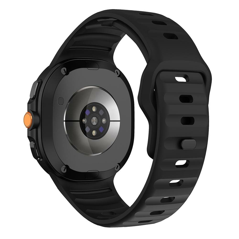Wave siliconen band - Zwart - Samsung Galaxy Watch 8 - 40mm / 44mm