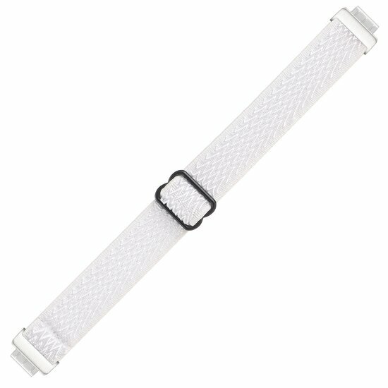 FitBit Inspire 2 &amp; Ace 3 - Elastische solo loop nylon bandje - Wit