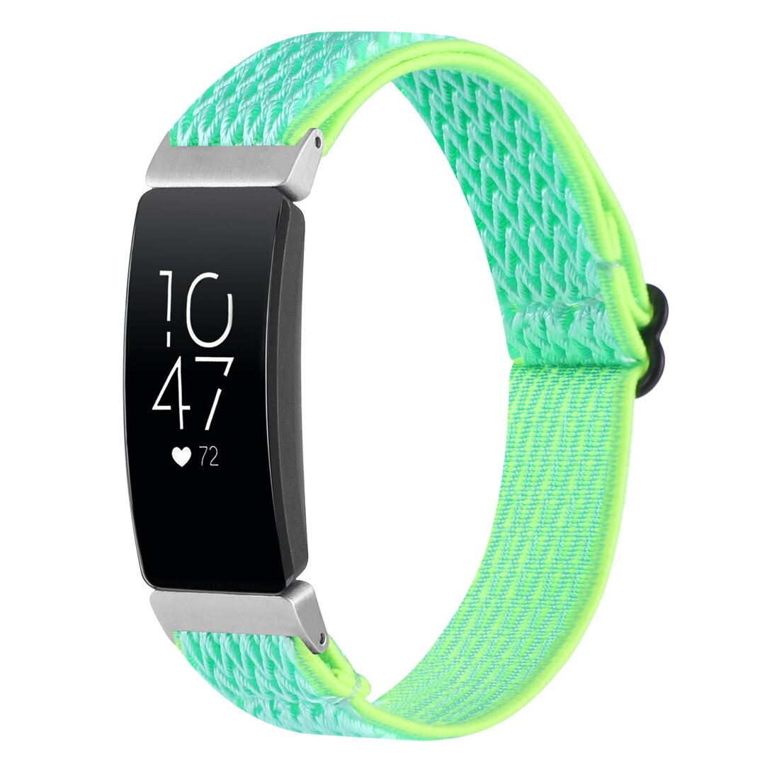 FitBit Inspire 2 &amp; Ace 3 Elastische solo loop nylon bandje - Mint groen