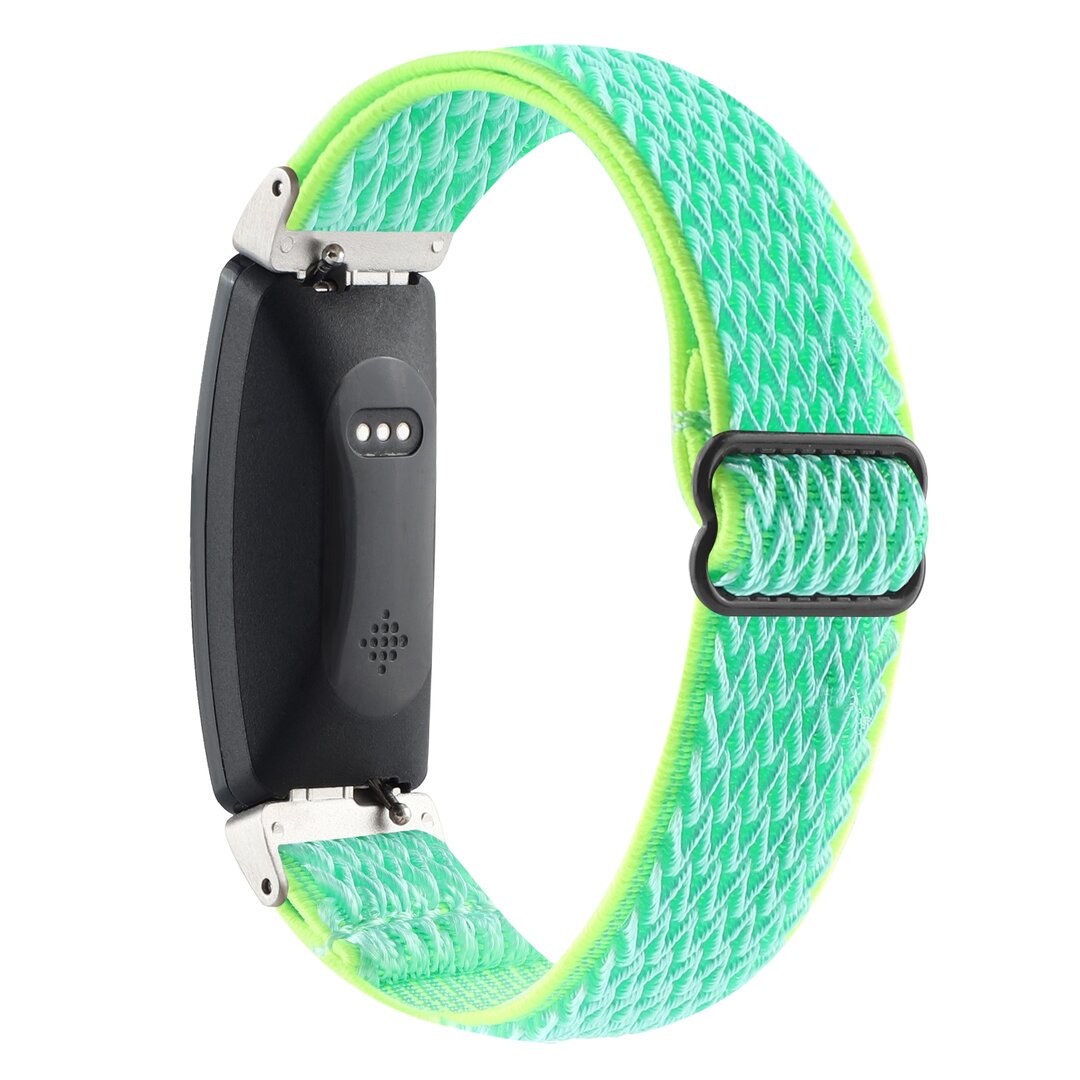 FitBit Inspire 2 &amp; Ace 3 Elastische solo loop nylon bandje - Mint groen