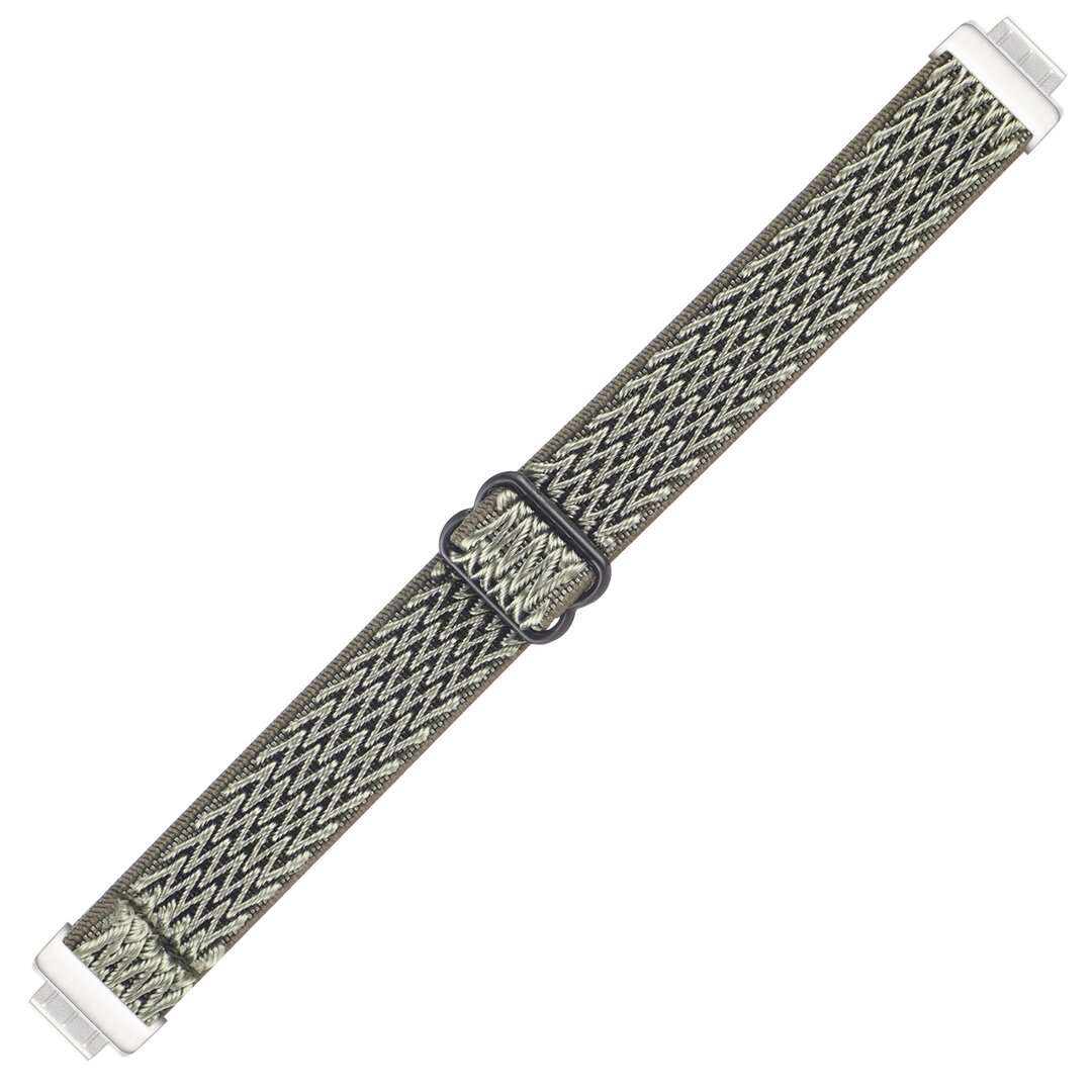 FitBit Inspire 2 &amp; Ace 3 Elastische solo loop nylon bandje - Donkergroen