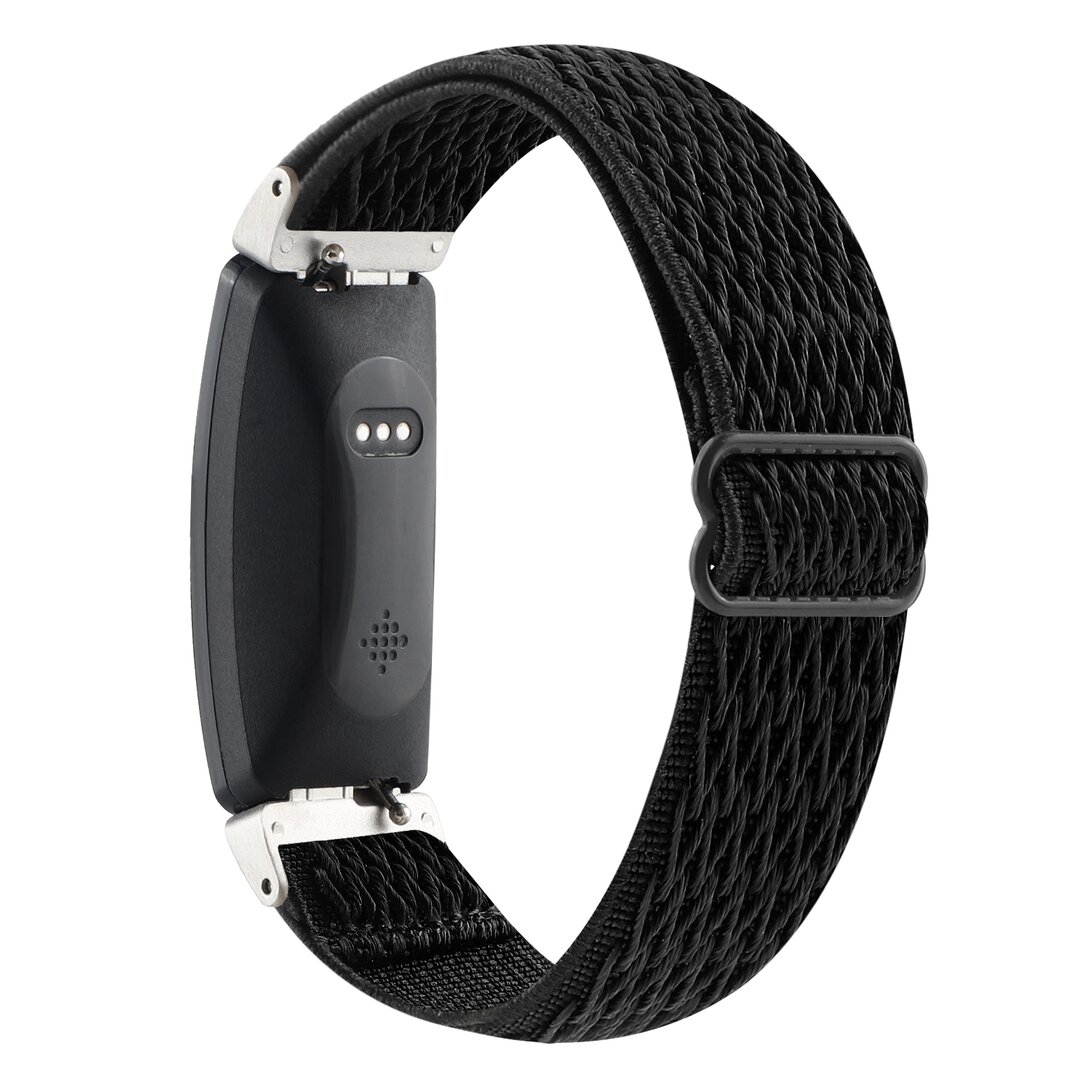 FitBit Inspire 2 &amp; Ace 3 Elastische solo loop nylon bandje - Zwart
