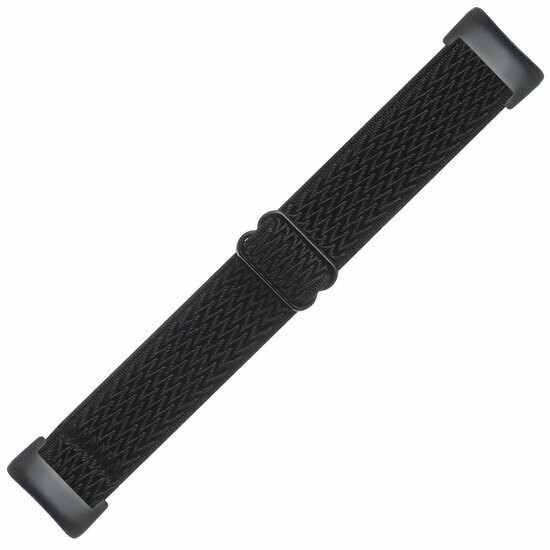 FitBit Inspire 2 &amp; Ace 3 Elastische solo loop nylon bandje - Zwart