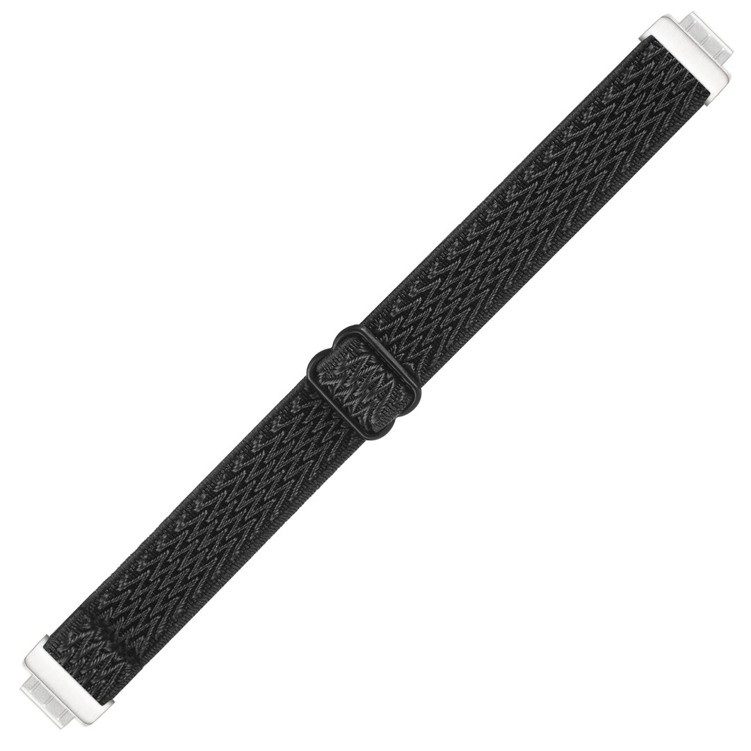 FitBit Inspire 2 &amp; Ace 3 Elastische solo loop nylon bandje - Zwart