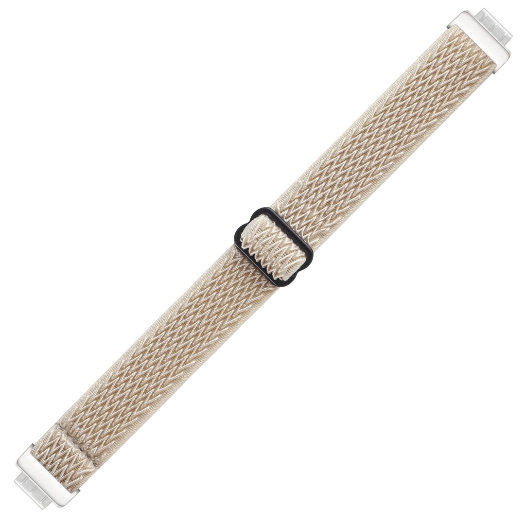 FitBit Inspire 2 &amp; Ace 3 Elastische solo loop nylon bandje - Beige