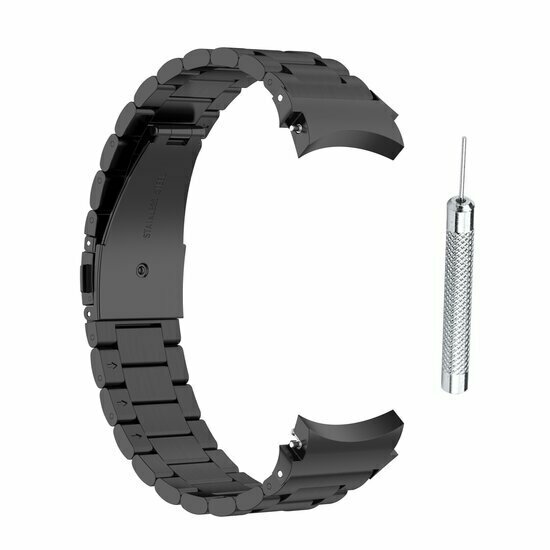 Samsung Galaxy watch 7 / Galaxy Watch FE - 40mm &amp; 44mm - Stalen schakelband - Zwart