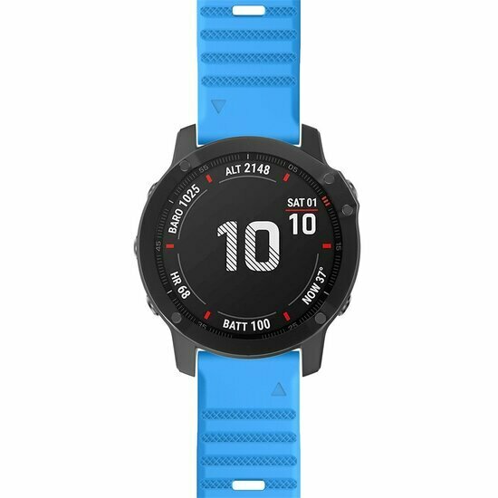 Siliconen bandje - Blauw - Garmin Fenix 7 / 6 / 5