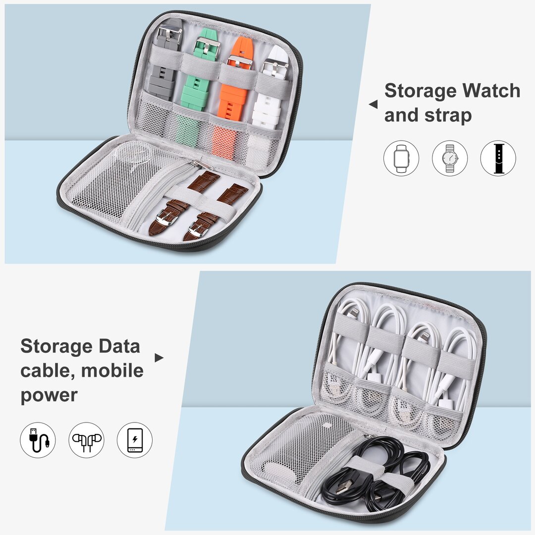 Organizer / opberghoes - Smartwatch bandjes &amp; accessoires - Small - Zwart