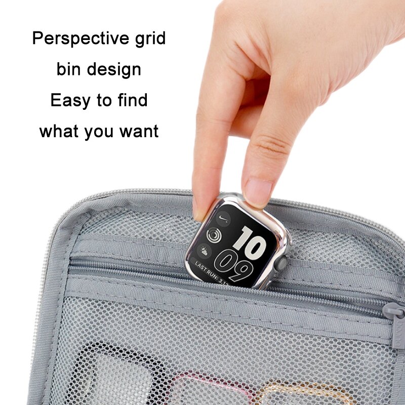 Organizer smartwatch bandjes &amp; accessoires - Large - Grijs