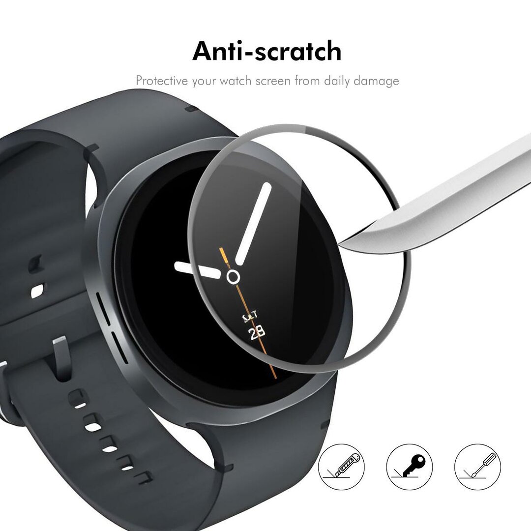 Screen protector - Full cover - Geschikt voor de Samsung Galaxy Watch 8 - 40mm