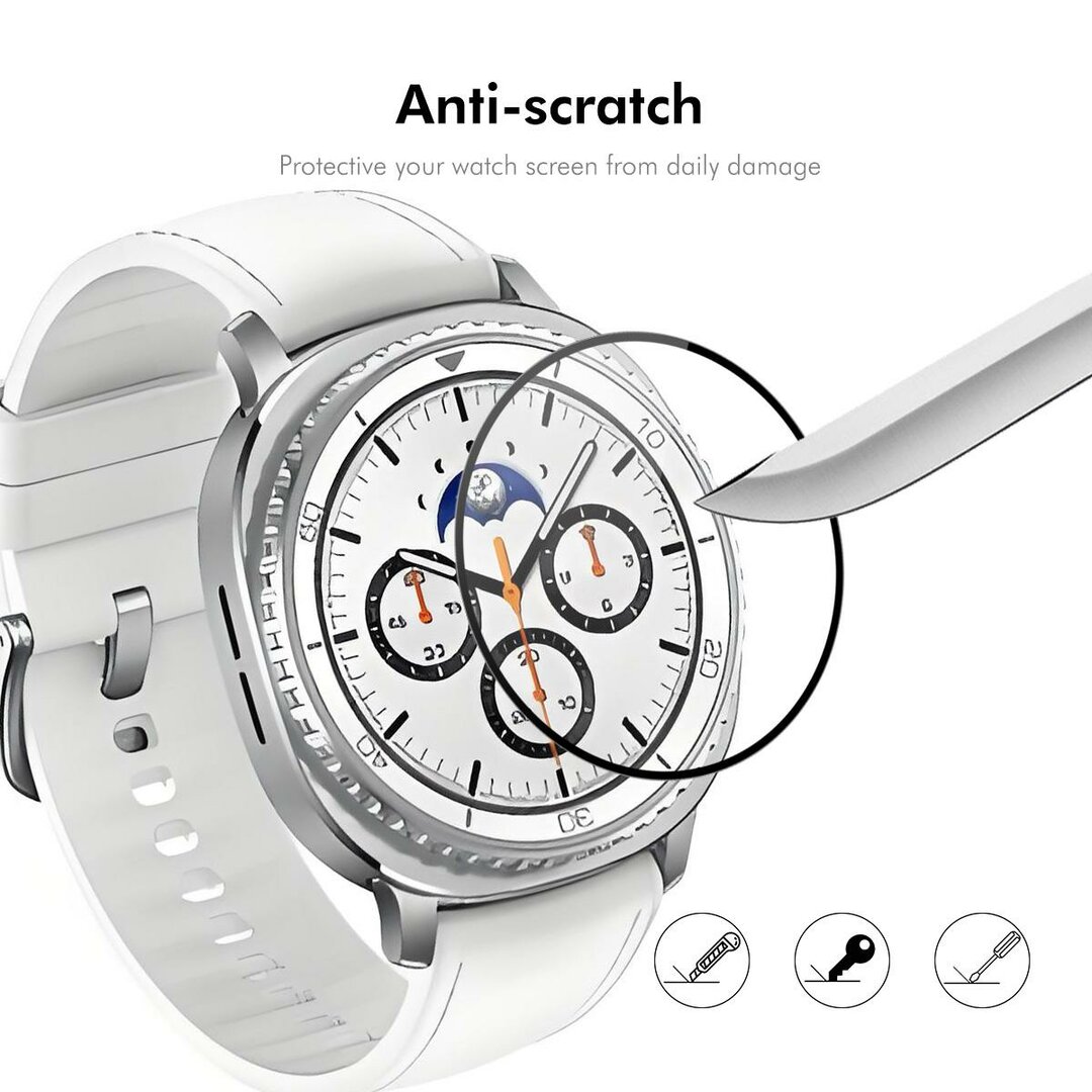 Screen protector - Full cover - Geschikt voor de Samsung Galaxy Watch 8 Classic - 46mm