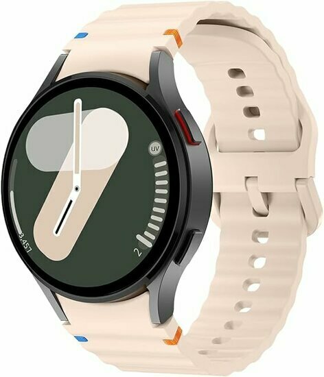 Wave Sportband - Maat: S/M - Lichtroze -  Samsung Galaxy Watch 4 - 40mm &amp; 44mm