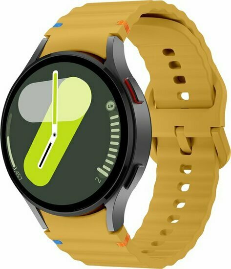 Wave Sportband - Maat: S/M - Oker -  Samsung Galaxy Watch 6 - 40mm &amp; 44mm