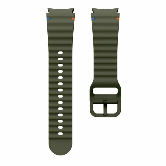 Wave Sportband - Maat: S/M - Donkergroen -  Samsung Galaxy Watch 7 - 40mm / 44mm &amp; Watch FE