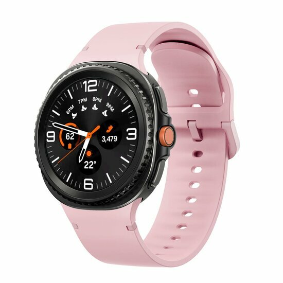 Soft siliconen band - Maat: S/M - Roze - Samsung Galaxy Watch 8 Classic - 46mm