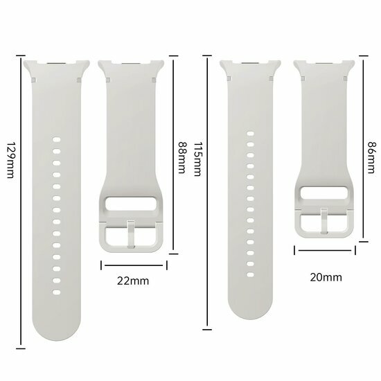 Soft siliconen band - Maat: S/M - Oker - Samsung Galaxy Watch 8 Classic - 46mm