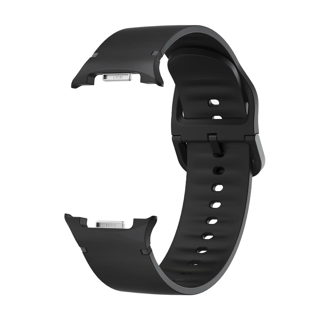 Soft siliconen band - Maat: S/M - Zwart - Samsung Galaxy Watch 8 - 40mm / 44mm