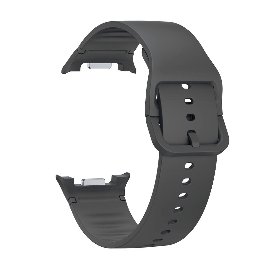Soft siliconen band - Maat: S/M - Donkergrijs - Samsung Galaxy Watch 8 - 40mm / 44mm