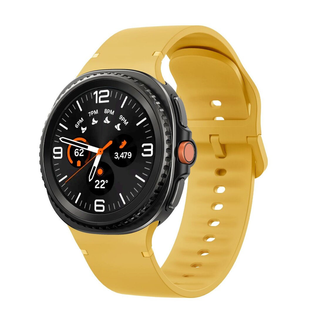 Soft siliconen band - Maat: S/M - Oker - Samsung Galaxy Watch 8 - 40mm / 44mm