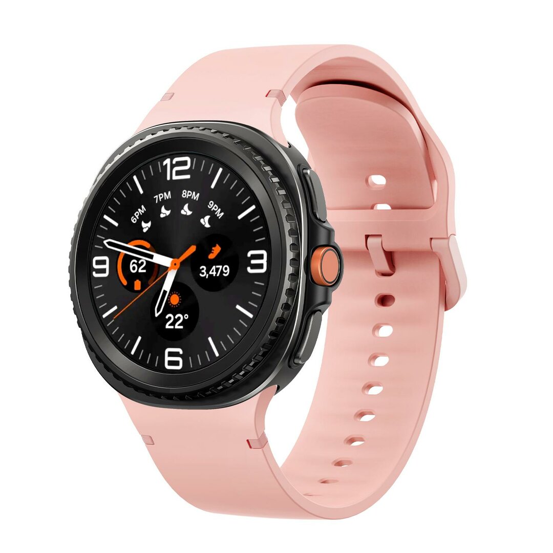 Soft siliconen band - Maat: S/M - Zalmroze - Samsung Galaxy Watch 8 - 40mm / 44mm