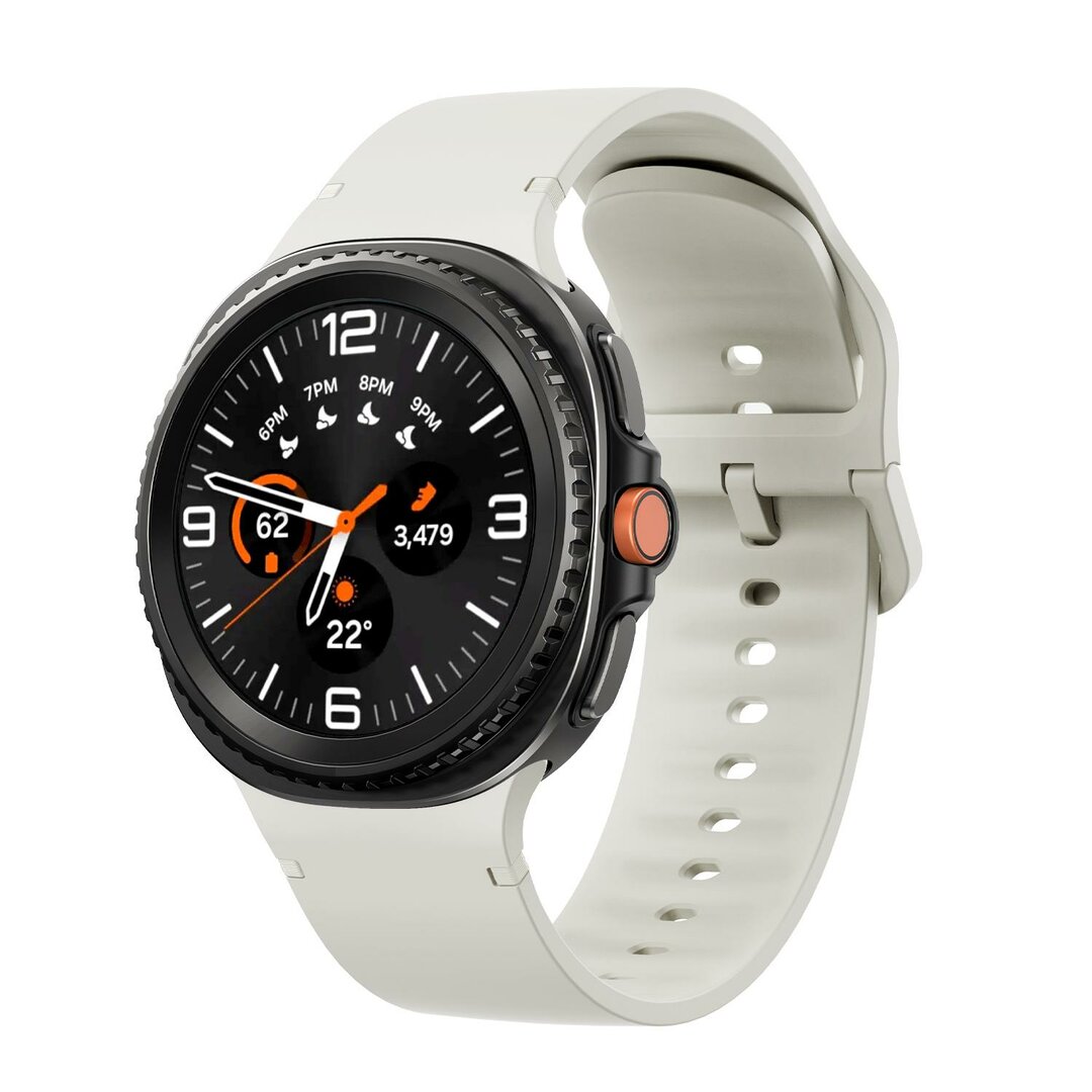 Soft siliconen band - Maat: S/M - Roomwit - Samsung Galaxy Watch 8 - 40mm / 44mm