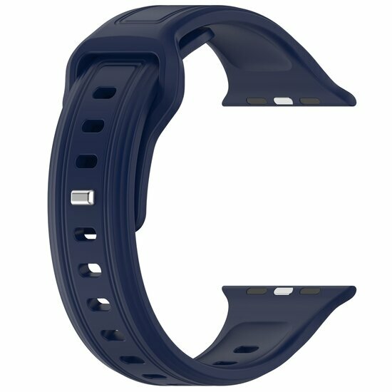 Square siliconen band - Navy - Geschikt voor Apple Watch 38mm / 40mm / 41mm / 42mm