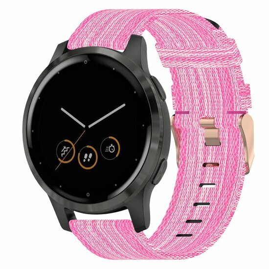 Garmin Venu 4 - 41mm - Canvas nylon bandje - Roze