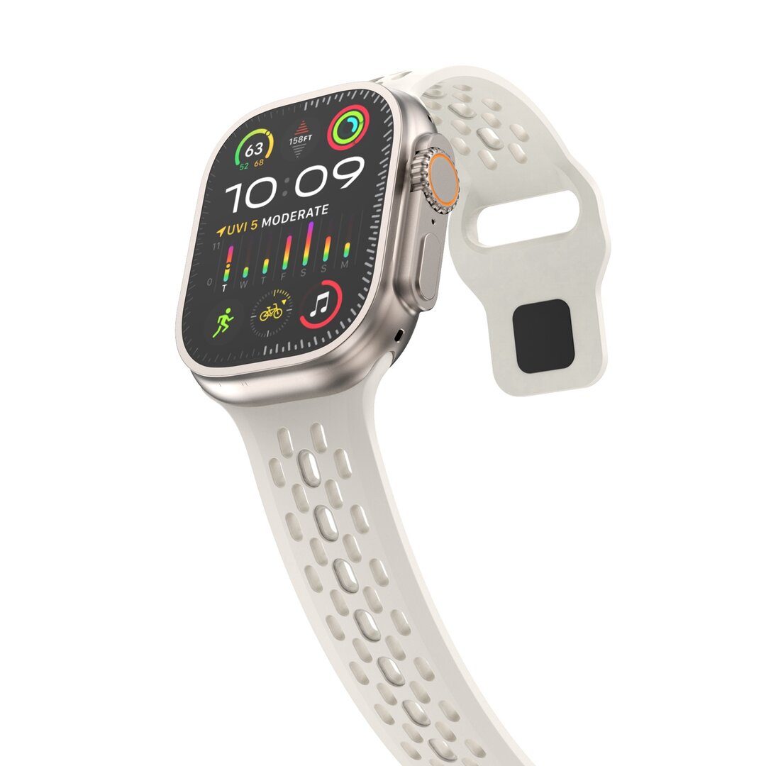 Ultimate Sport Edition bandje - Sterrenlicht / starlight - Geschikt voor Apple Watch 44mm / 45mm / 46mm / 49mm