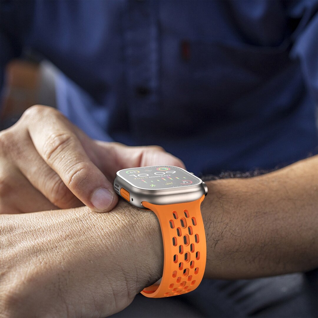 Ultimate Sport Edition bandje - Oranje - Geschikt voor Apple Watch 44mm / 45mm / 46mm / 49mm