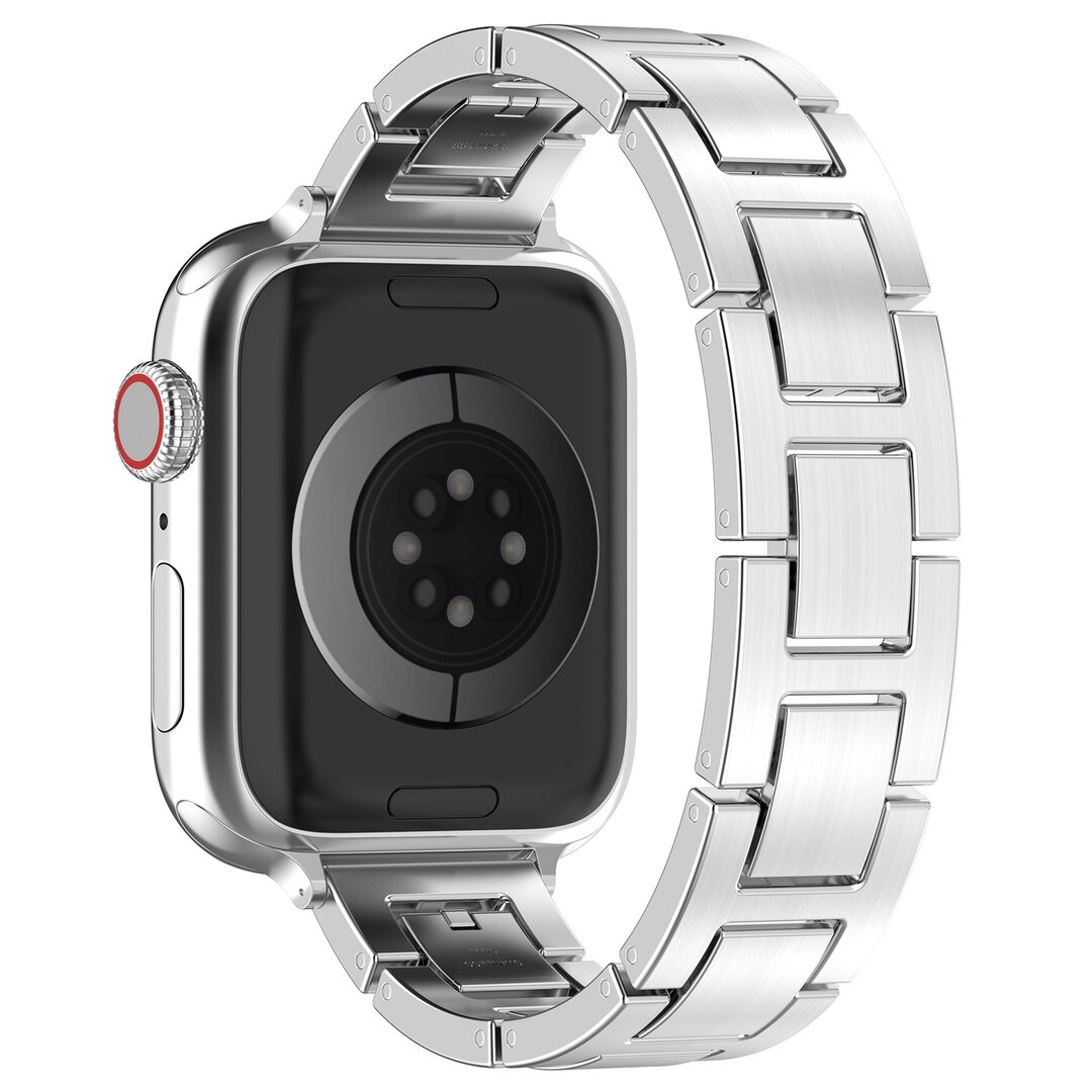 Slim Stainless steel quick-release band (small) - Zilver - Geschikt voor Apple watch 44mm / 45mm&nbsp;/ 46mm / 49mm
