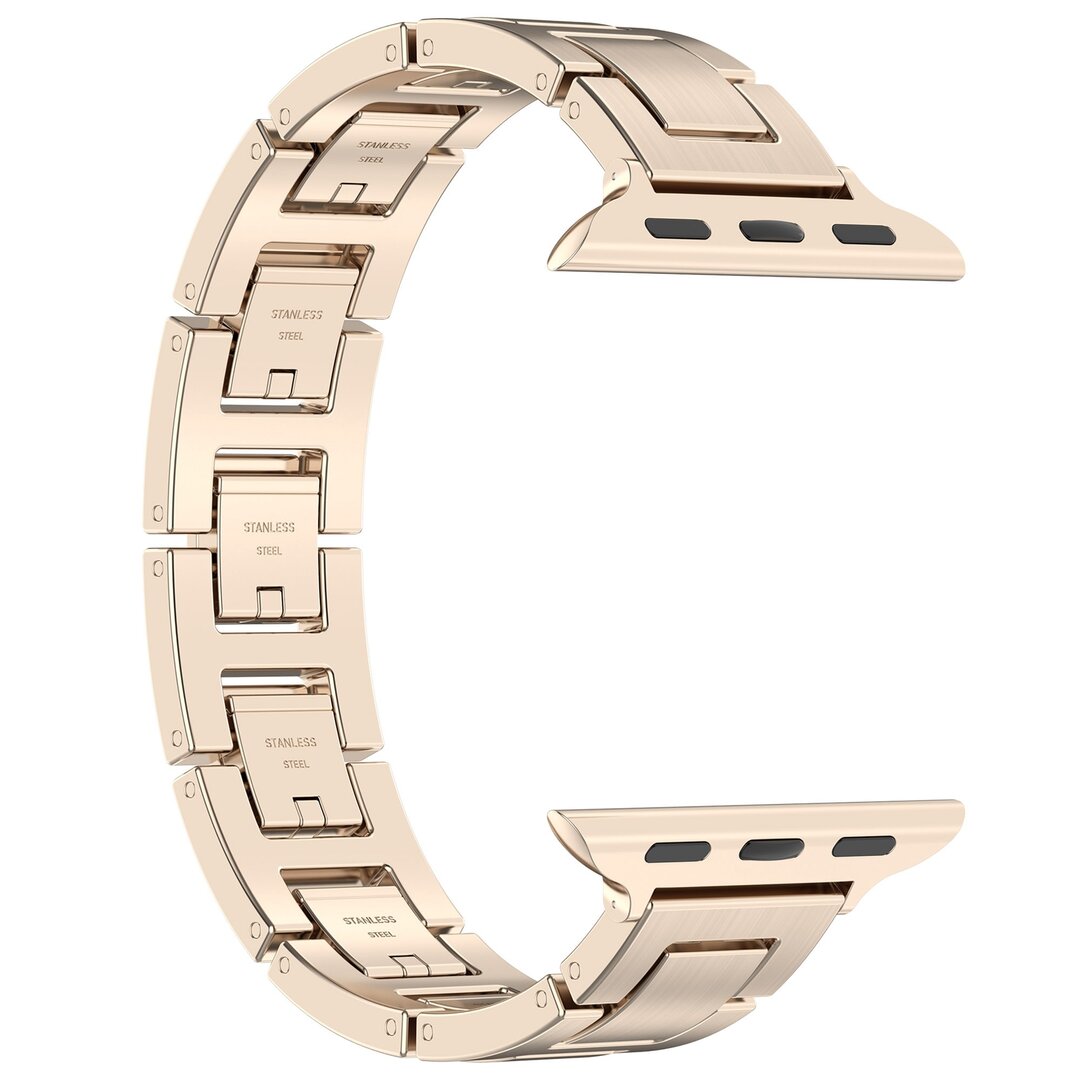 Slim Stainless steel quick-release band (small) - Starlight / sterrenlicht - Geschikt voor Apple watch 44mm / 45mm&nbsp;/ 46mm / 49mm