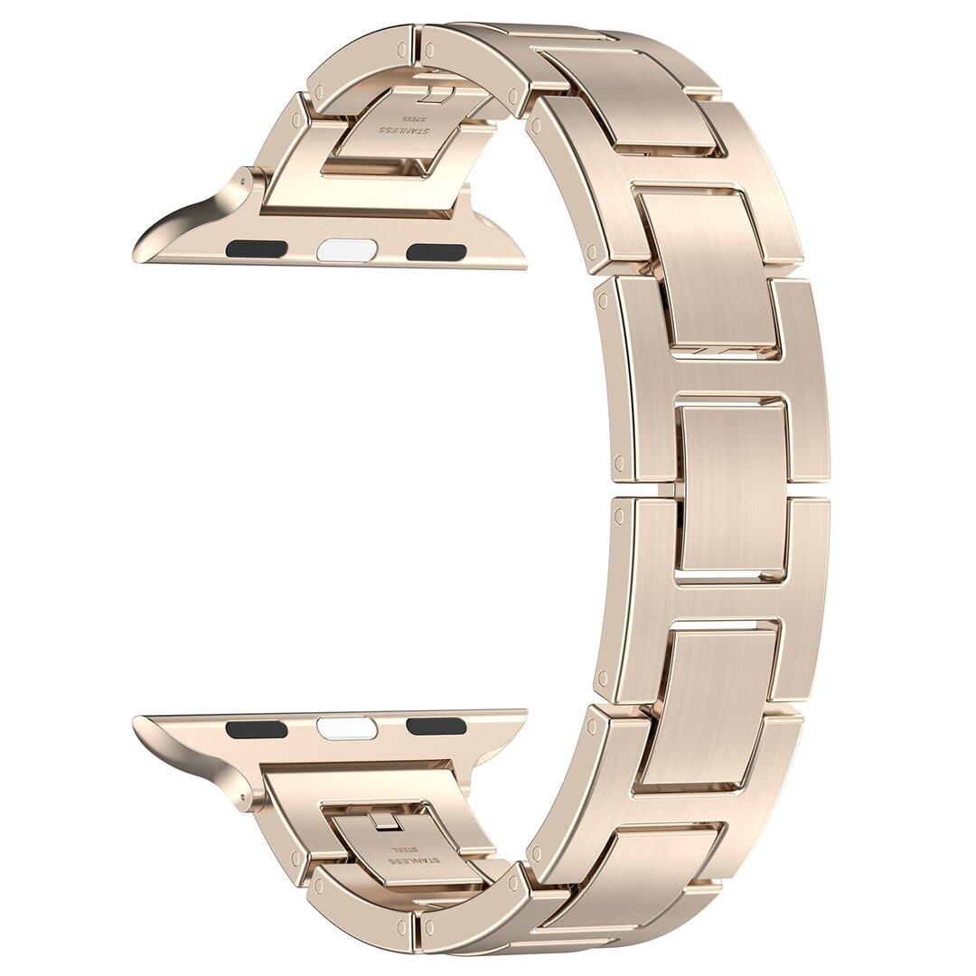 Slim Stainless steel quick-release band (small) - Starlight / sterrenlicht - Geschikt voor Apple watch 44mm / 45mm&nbsp;/ 46mm / 49mm