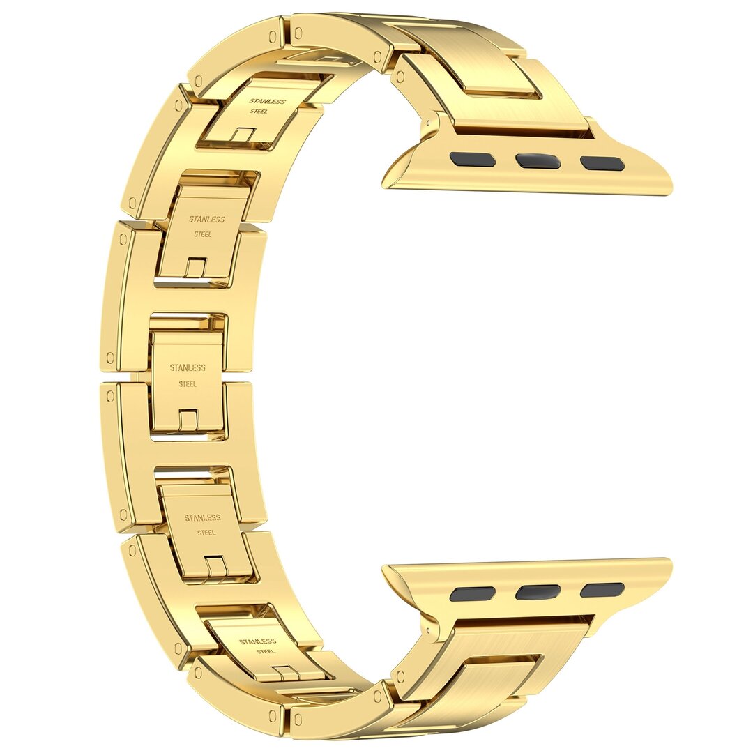 Slim Stainless steel quick-release band (small) - Goud - Geschikt voor Apple watch 44mm / 45mm&nbsp;/ 46mm / 49mm