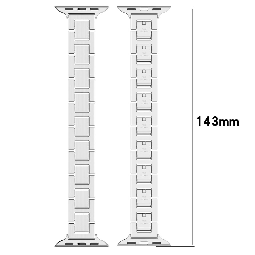 Slim Stainless steel quick-release band (small) - Goud - Geschikt voor Apple watch 44mm / 45mm&nbsp;/ 46mm / 49mm