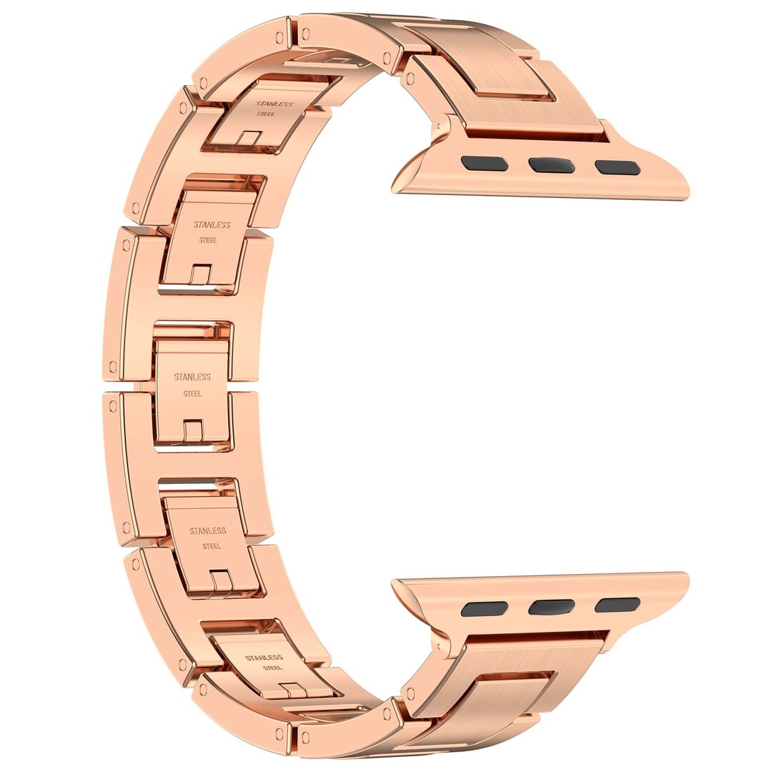 Slim Stainless steel quick-release band (small) - Ros&eacute; goud - Geschikt voor Apple watch 38mm / 40mm&nbsp;/ 41mm / 42mm