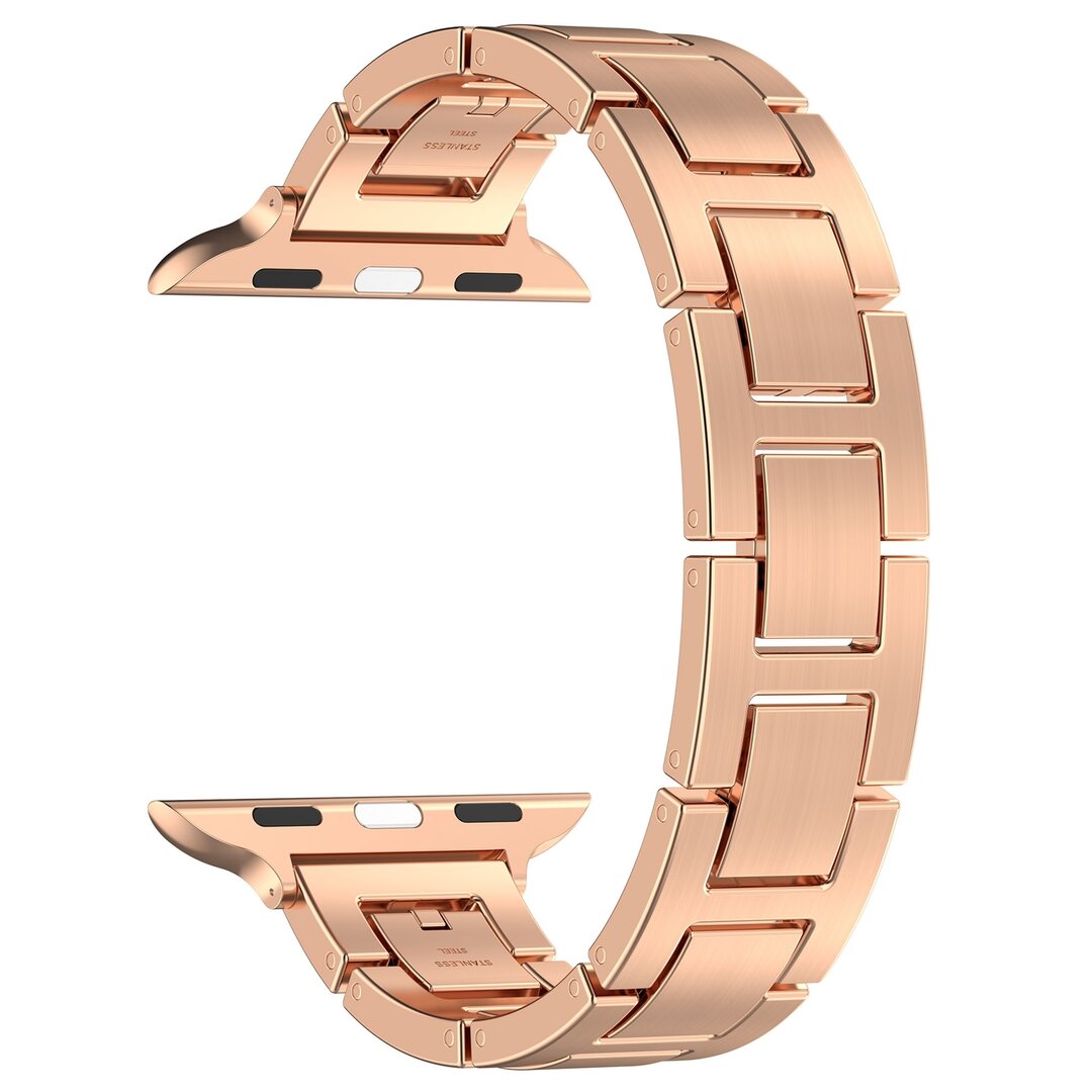 Slim Stainless steel quick-release band (small) - Ros&eacute; goud - Geschikt voor Apple watch 38mm / 40mm&nbsp;/ 41mm / 42mm
