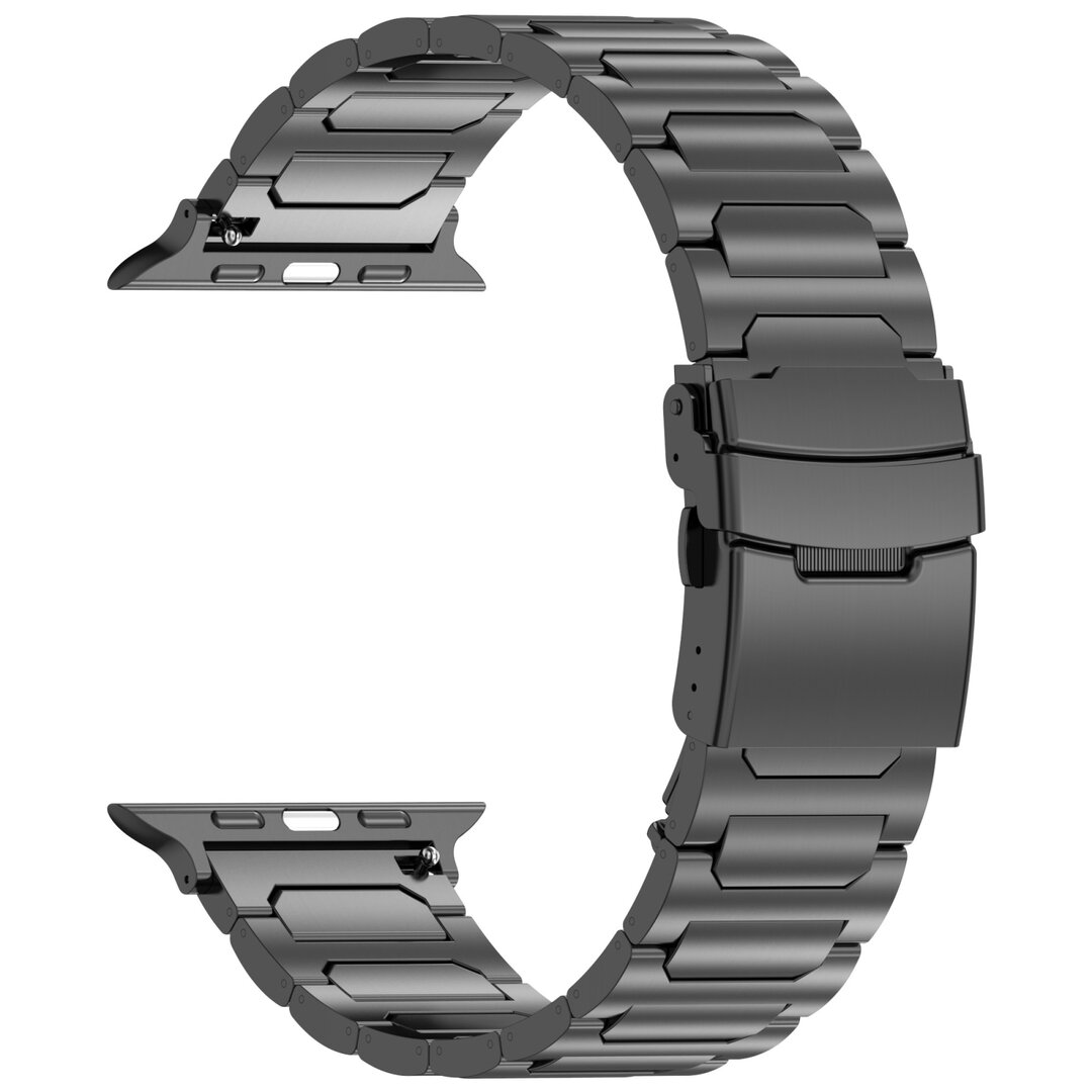 Titanium H-type schakelband  - Zwart - Geschikt voor Apple Watch 38mm / 40mm / 41mm / 42mm