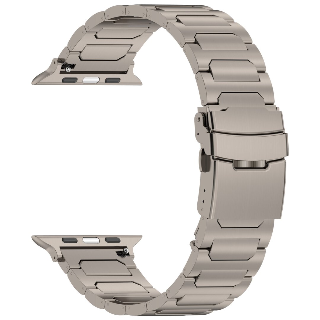 Titanium H-type schakelband  - Titanium kleur - Geschikt voor Apple Watch 38mm / 40mm / 41mm / 42mm