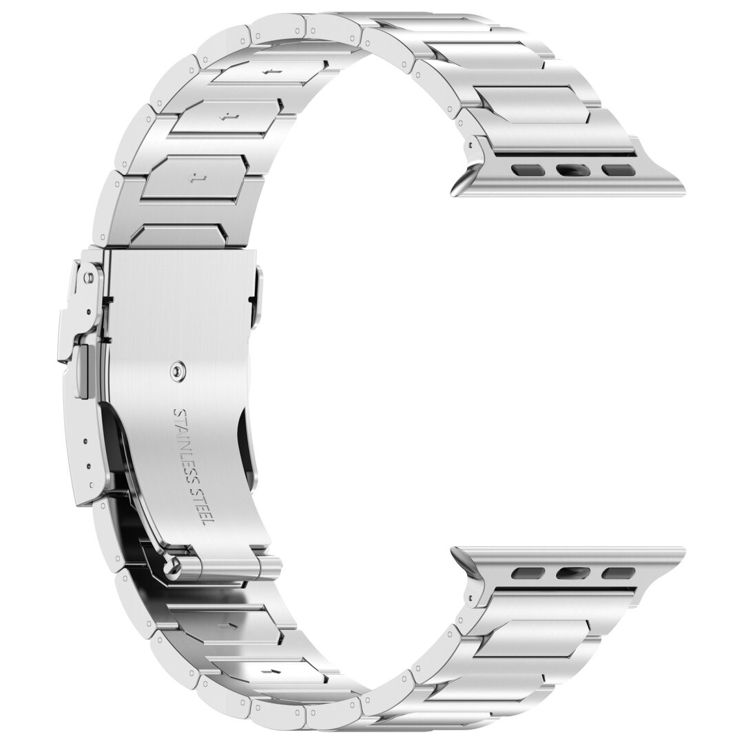 Titanium H-type schakelband  - Zilver - Geschikt voor Apple Watch 44mm / 45mm / 46mm / 49mm