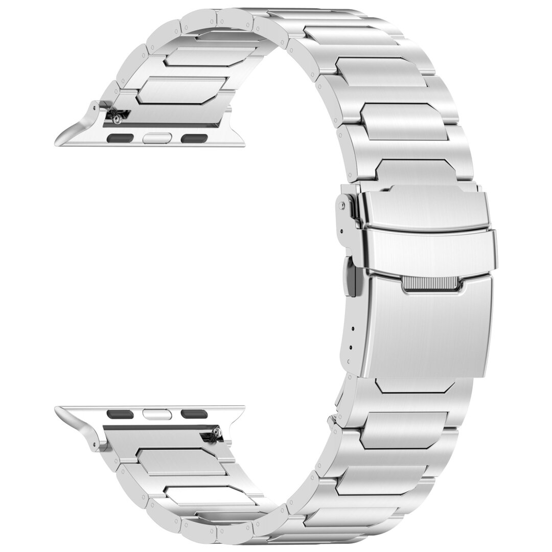 Titanium H-type schakelband  - Zilver - Geschikt voor Apple Watch 44mm / 45mm / 46mm / 49mm